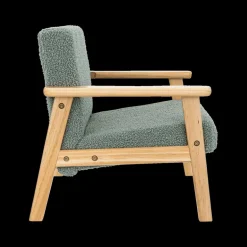 Tapijten | Meubels|Ygo Kinderstoel BAZILE Poly Groen/Hout Nat.