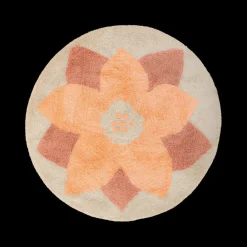 Slaapkamer|Accessoires|Ygo Kindertapijt FLEURI Rond Roze/beige