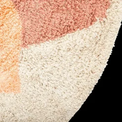 Slaapkamer|Accessoires|Ygo Kindertapijt FLEURI Rond Roze/beige