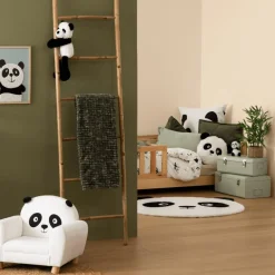 Slaapkamer|Accessoires|Ygo Kindertapijt PANDAI Panda Wit/Zwart
