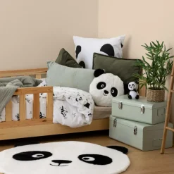 Slaapkamer|Accessoires|Ygo Kindertapijt PANDAI Panda Wit/Zwart