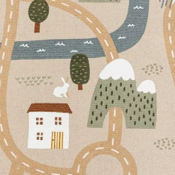 Tapijten | Meubels|Ygo Kindertapijt ROUTE Katoen Beige