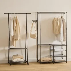 Kledingrekken|Ygo Kledingrek HINTISA Metaal Zwart