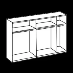 Schuifdeurkasten|Ygo Kleerkast GERONA Grafiet/Artisan Eik B250