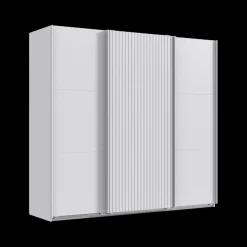 Schuifdeurkasten|Ygo Kleerkast GERONA Wit/Latten Wit B250