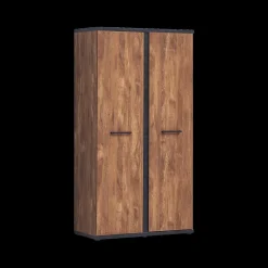 Jeugdkamerkasten|Kleerkasten|Ygo Kleerkast MATHIS Acacia/Black Concrete B108