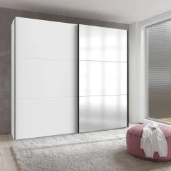 Schuifdeurkasten|Ygo Kleerkast MENDOZA Wit B250