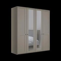 Draaideurkasten|Ygo Kleerkast NAVAN B200 2xSpiegel Kiezelgrijs