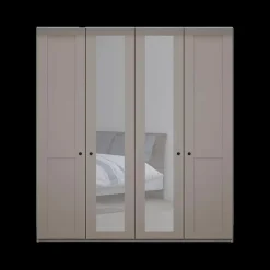 Draaideurkasten|Ygo Kleerkast NAVAN B200 2xSpiegel Kiezelgrijs