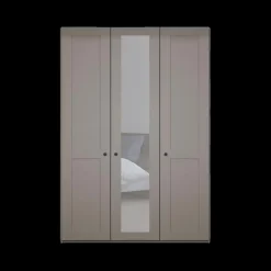 Draaideurkasten|Ygo Kleerkast NAVAN B150 1xSpiegel Kiezelgrijs