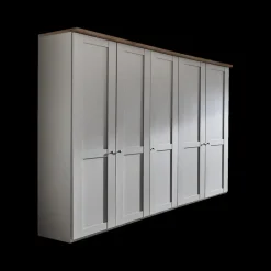 Draaideurkasten|Ygo Kleerkast NAVAN Kiezelgrijs/Noors Eiken Decor B250