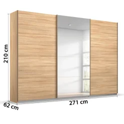 Schuifdeurkasten|Ygo Kleerkast SWEDEN Eik Sonoma B271