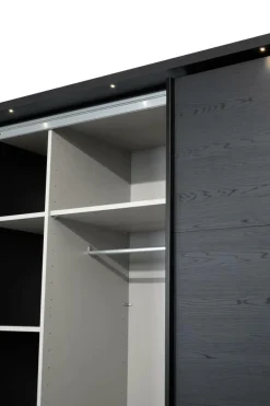 Schuifdeurkasten|Ygo Kleerkast WATFORD Nox Zwart B245