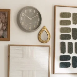 Woondecoratie|Ygo Klok ALIZE Ø30 Taupe