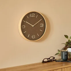 Woondecoratie|Ygo Klok ELLYS Stof Bruin