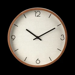 Woondecoratie|Ygo Klok HALIAR Rond Houtlook