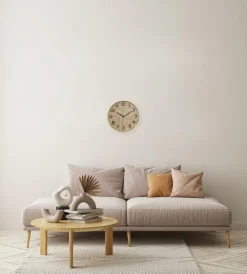 Woondecoratie|Ygo Klok IRKIS Rnd MDF Naturel