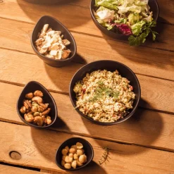 Servies|Ygo Kom BLACKSTONE Org. L Melam. Zwart