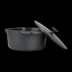 Potten & Pannen|Ygo Kookpot ZANDER Ø24 met Deksel Zwart