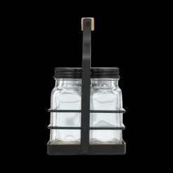 Keukenaccessoires|Kookaccessoires|Ygo Kruidenrek BLACKWOOD 10Potjes Metaal/Hout