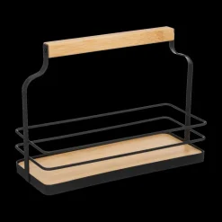 Keukenaccessoires|Kookaccessoires|Ygo Kruidenrek BLACKWOOD 10Potjes Metaal/Hout