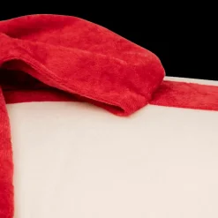 Kerst|Ygo Kussen GIFTY Beige met Strik Rood