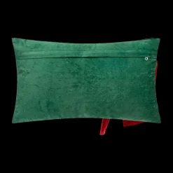 Kerst|Ygo Kussen GIFTY Groen met Strik Rood