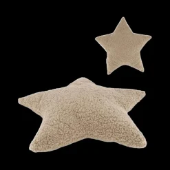 Decoratieve Accessoires|Accessoires|Ygo Kussen STAR Ster Teddy Poly Grijs