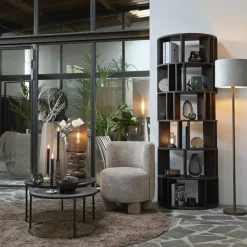 Lampenvoeten|Vloerlampen|Ygo Lampvoet WASHINGTON Vloerlamp Houtlook Donkerbruin