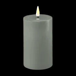 Woondecoratie|Ygo LED-Kaars LYS 7,5 x 12,5 Salvie Green