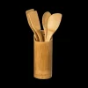 Kookaccessoires|Bakaccessoires|Ygo Lepelset 4Del in Staander Bamboe