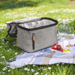 Lunchboxes & Drinkbussen|To Go|Ygo Lunchzak COOK Cool Grijs XL