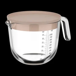 Keukenaccessoires|Kookaccessoires|Ygo Maatbeker CHEF IT Glas 1L m/Deksel Chalk