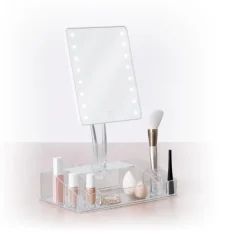 Wastafelaccessoires|Spiegels|Ygo Make-up Spiegel BEAUTIS M/Opberger + LED