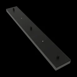 Toebehoren|Ygo Met. Plaf. Bar 70x10 3 Gat Mat Zwart