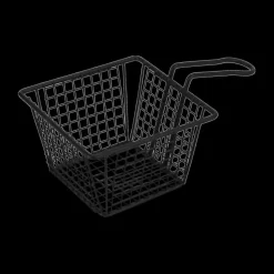 Servies|Tafelaccessoires|Ygo Mini Frietmandje FRITTE Met. Zwart