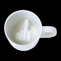 Servies|Ygo Mok MIDDLE FINGER 3D Ker. Wit