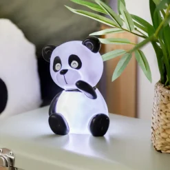 Decoratieve Accessoires|Kinderverlichting|Ygo Nachtlampje PANDAI Wit/Zwart
