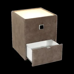 Nachttafels|Ygo Nachttafel ASTEN Microvezel 411/09 Bruin