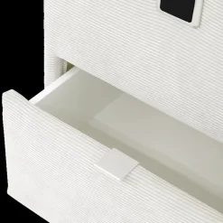 Nachttafels|Ygo Nachttafel ASTEN Ribfluweel 427/07 Beige