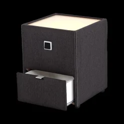 Nachttafels|Ygo Nachttafel ASTEN Stof 466/09 Antraciet