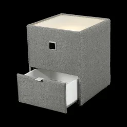 Nachttafels|Ygo Nachttafel ASTEN Stof 142/09 Grijs