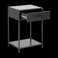 Nachttafels|Ygo Nachttafel BOKSKAP Ash Black