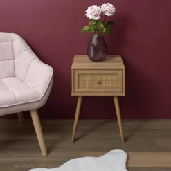 Nachttafels|Ygo Nachttafel CANNA Naturel