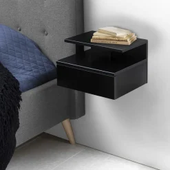 Nachttafels|Ygo Nachttafel Hangend FREYDIS Zwart