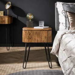 Nachttafels|Ygo Nachttafel JOANNE Massief Mango