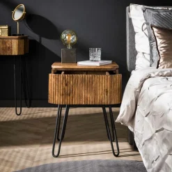 Nachttafels|Ygo Nachttafel JOANNE Massief Mango