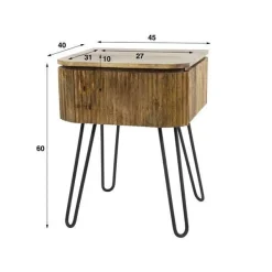 Nachttafels|Ygo Nachttafel JOANNE Massief Mango