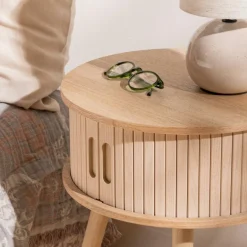 Nachttafels|Ygo Nachttafel NISIOS Rond Crème