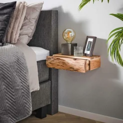 Nachttafels|Ygo Nachttafelset Hangend ISALIE Massief Acacia